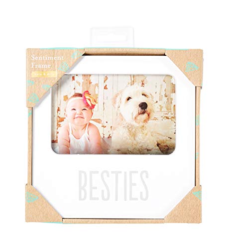 Рамка за снимка за спомен от Kate & Milo Besties, Рамка на паметта за бебето и домашните любимци за най-добрите приятели, Неутрални