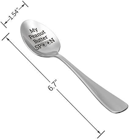 Забавно сладко лъжица за фъстъчено масло с надпис Лъжица от неръждаема стомана за любителите на фъстъчено масло, майка, татко, приятели