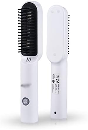 ZLXDP Безжична Четка за изправяне на коса Гореща Гребен Йонна Четка За изправяне на косата С топъл Без вълна Бързо Загряване USB