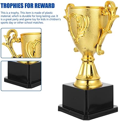 VICASKY 1БР 18 см Златна Купа за трофеи Пластмасови Чаши за сертификати за премия Трофеи Златна Купа за военни Трофеи и празнични