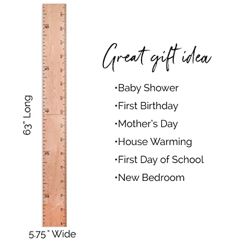 Диаграма на растеж под формата на дървена линийка Headwaters Studio за деца, момчета и момичета - Диаграма на растежа и Измерване на височина за стени - боядисани стени детс?