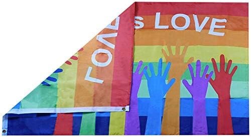 Американски Едро Супермаркет Rainbow Love is Love Премиум Качество 100D Тъкани Поли Найлон 12x18 Лодка Кола Флаг