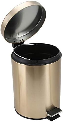 ZYSWP Стъпално кофа за Боклук от Неръждаема Стомана, Кошче за отпадъци, Кофа за Боклук с Капак за Баня, Кухня (3Л/5Л) (Цвят: B размер: