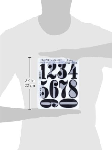 Анонимни Штамповщики Набор от Гумени печати Tim Holtz Cling, 7 8,5 инча, Цифров