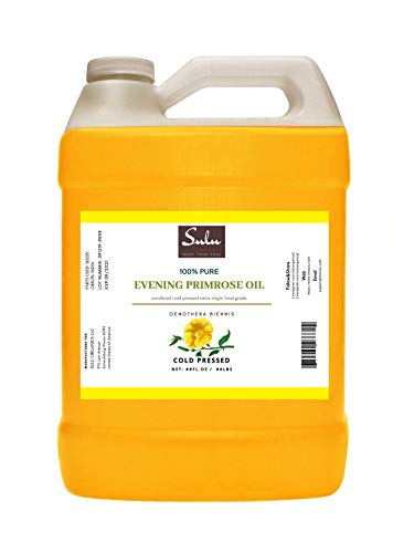 SULU ORGANICS Органично Нерафинирано масло от вечерна иглика студено пресовано 12% GLA (4 унции)