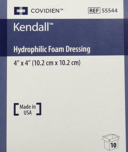 Гидрофильная пяна бензиностанция Kendall Copa - 10 броя в кутия с размер 4х4 инча - KND55544_BX