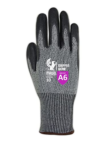 Работни ръкавици MAGID Touchscreen Level A6, устойчиви на гумата, 12 PR, С антиоксидантна полиуретанова боя С покритие, Размер 11