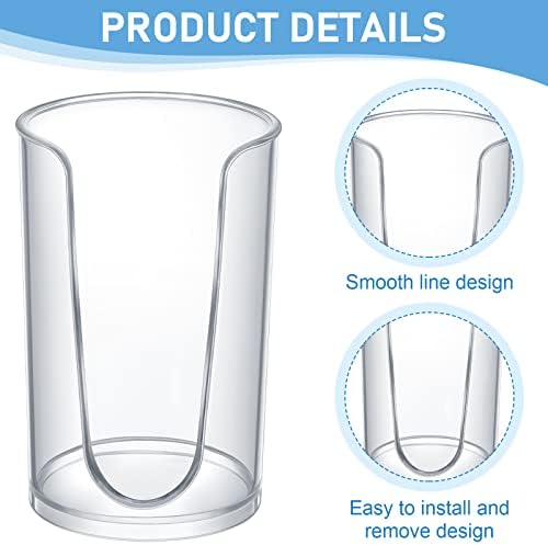 4 Опаковки Диспенсер за чаши за баня, Диспенсер за вода за уста, Акрилни Опаковка за еднократна употреба хартиени Чаши, поставка
