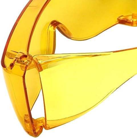 Защитни очила Calabria 3000 Large Fitover Над очилата си с рецепта жълт цвят със защита от замъгляване / надраскване, UV защита,