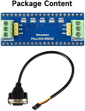 Waveshare 2-Канален модул RS232 за радиоприемник Raspberry Pi Pico SP3232EEN UART на RS232