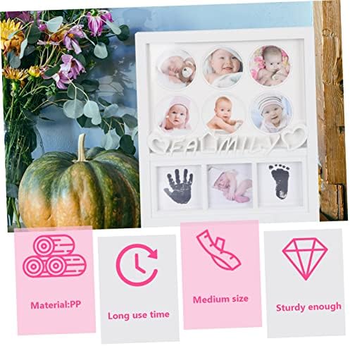 HOMSFOU Отпечатък на ръцете Графична рамка Смислен Комплект за запис на снимки на рожден Ден, Определени за важни Събития, Рамки