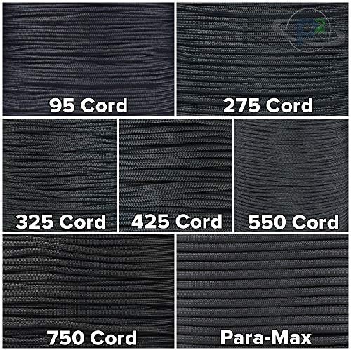 Планета Паракордов 95, 275, 325, 425, 550, 750, и паракорд para-Max Paracord – различни едноцветни цветове – кабели на Разположение на американското производство с дължина 10, 25, 50, 100 и