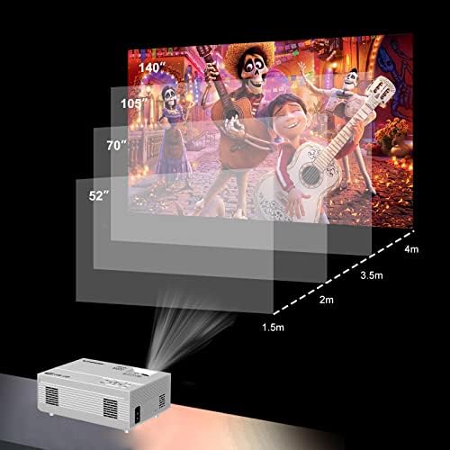 Мини проектор WTONISY, Домашно видео проектор с резолюция 720P, Малък Шрайбпроектор с поддръжка на 1080P HDMI порт VGA USB AV (M8-C-3)
