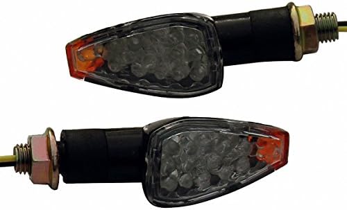 MotorToGo Черен LED Поворотник Мотоциклет, Странични Маркер Показатели, Светлини, Съвместими за Suzuki RM125