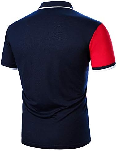 Мъжка риза NEARTIME Класическа в памучна риза с къси ръкави, с къси ръкави и ревери свободно намаляване на Удобен лоскутный топ