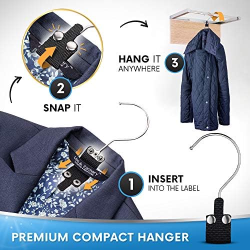 Пътни закачалки HANGAROO - Преносими закачалки за дрехи, които лесно се прикрепя към этикеткам дрехи - Патентована, лека конструкция джобен размер - Силни и компактни пъ