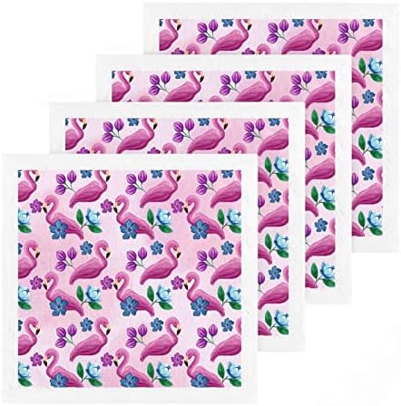 Kigai 2 Опаковки Мочалок Daisy Flamingo – Меки Кърпи За лице, За фитнес, Хотелски и спа качество, Кърпи за Многократна употреба отпечатъци От чист Памук