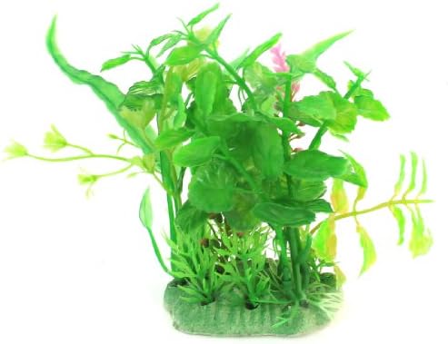 Украса от билки за растенията в Пластмасов аквариум Uxcell, 5,1 инча, Зелен