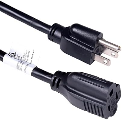 Удължителен кабел за захранване TOPDC с дължина 10 метра, 3 Зъбни Контакти, 2 Комплекта 16 AWG, 13 Ампера, 125 В, за улица, Къща,