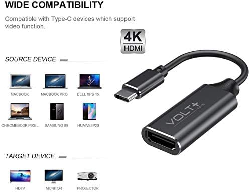 Работи от VOLT PLUS ТЕХНОЛОГИИ 4K, HDMI USB-C Kit е съвместим с професионален водач Xiaomi Redmi Note 11 Pro с цифрово пълна изход