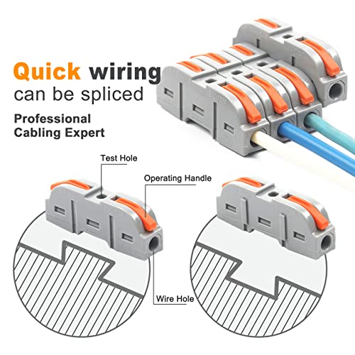 Направи си сам, 55 бр. Конектори за кабели с лостова гайка в комплект с вградени конектори за кабели от 1 до 1 за бързо свързване,