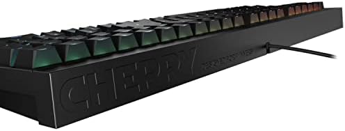 Жичен детска клавиатура Cherry MX 2.0 S задно RGB Различни характеристики на превключване MX: MX Black, MX Blue, MX Brown, MX RED и MX Silent RED (черно - ключ MX Silent Red)