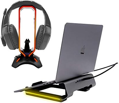 Наклонена поставка за слушалки Nation RGB и Ергономична поставка за гейминг лаптоп, Последен Gaming Duo