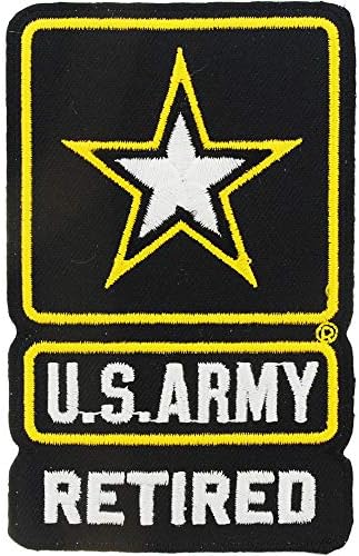 Нашивка с бродирани логото на Ветеран от Армията на Съединените Щати със Звезда, цвят поставили Желязо