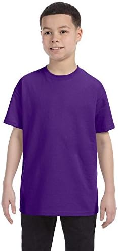Тениска без етикети By Hanes Hanes Youth 61 Унция - Лилаво - XL - (Стил № 54500 - Оригинален стикер)