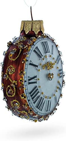 Часовник с Декорации от Бяло стъкло на Циферблата