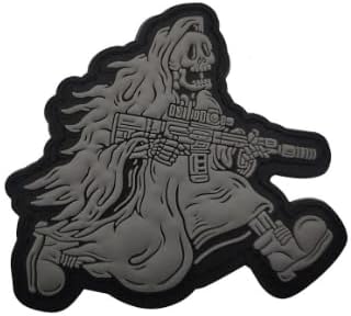 Дяволската Reaper PVC Военна Тактическа Нашивка на Духа Икони Емблемата на Апликация Кука Ленти за Дрехи Раница Аксесоари (3 броя)