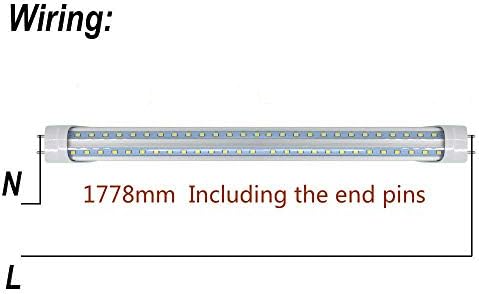Toika 【25 Опаковки】 Т8 G13 60 Вата 6 фута 69,5 см Led Ламповая лампа V-образна форма 180 см 1800 мм, двустранно с V-Образна форма