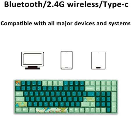 Китайска Детска Механична Клавиатура Фея Crane 90% Bluetooth 2,4 G Type-c PBT Капачки за ключове за защита от отблясъците на Гореща Замяна RGB Клавиатура G Silver Pro