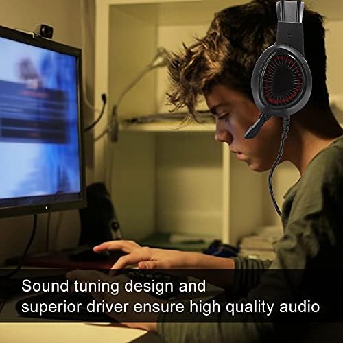 Детска слушалки GOWENIC PS4, Детска Слушалки OverEar RGB с микрофон с Шумопотискане 3,5 мм, Жичен Киберспортивная Слушалки за преносими