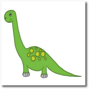 3. Начертайте Хубаво е зеленикаво-жълто, Стои Динозаврика-Ютия с функция на топлопреминаване, 10 на 10 см, на бял материал (ht_222499_3)