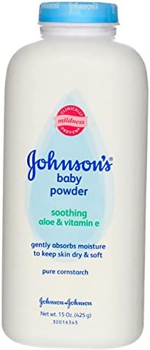 Детска присыпка Johnson ' s с алое и витамин е 15 грама (4 опаковки)
