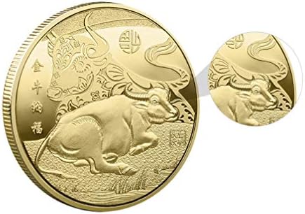 VALICLUD Възпоменателна Монета на САЩ Китайски Зодиакальная Монета 2 елемента 2021 година е Година на Бика Възпоменателни Монети