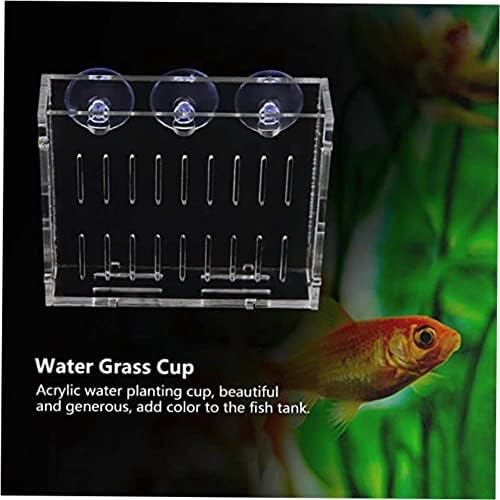 Държач за аквариумни растения - Чаша за водни растения с вендузи за Декорация на Аквариум Аксесоар Чаша за живи растения за Аквариуми