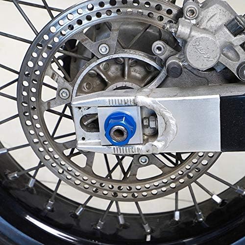 NICECNC Синя Фланцевая гайка на оста на задното колело M18XP1.5 е Съвместим с Suzuki DRZ400 DRZ400E DRZ400S DRZ400SM 2000-2018 2019