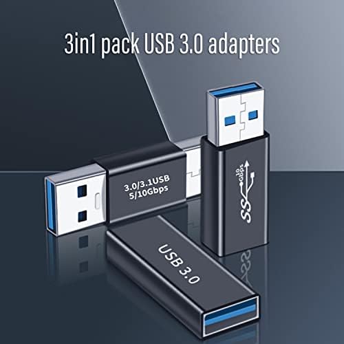 HIEbee 3 комплект USB 3.0 apters kit, USB 3.0 за свързване от жена до жена и от мъжете на мъжа и от жената към мъжа, високоскоростен