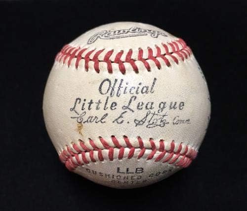 Бейзболен Реколта С Автограф от Мики Мэнтла 1955 г., Подпис JSA LOA йорк Янкис - Бейзболни Топки С Автографи