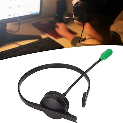 Детска слушалки GOWENIC с едно ухо, 3.5 мм Слушалки с едно ухо, 30 мм, 1,2-инчов драйвер с микрофон с шумопотискане, Съвместим с PC, за PS4, Xbox One, лаптоп, за PSP