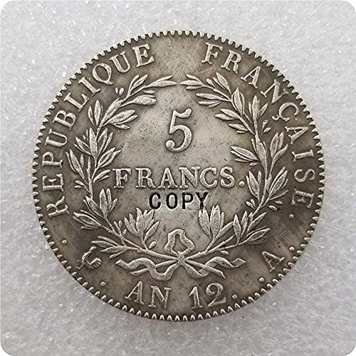 1803 Франция 5 Франка - Монети На Наполеон Копие На Възпоменателни Монети Копие Спомен Новост Монета, Монета За Подарък