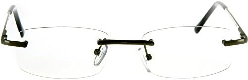 Тънки очила за четене Simplicity без рамки за мъже и Жени (Хром + 3,50)