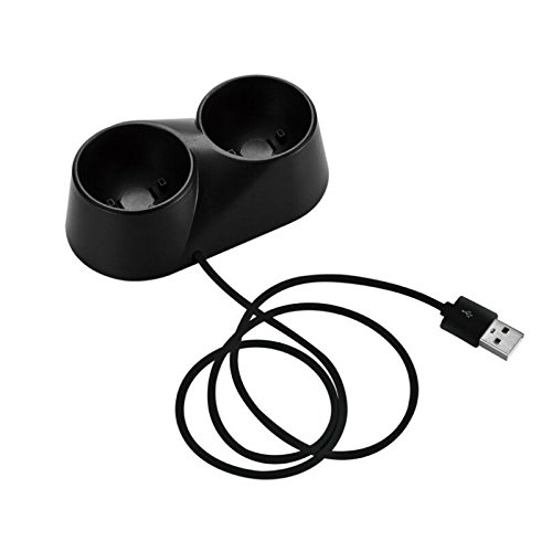 Зарядно устройство ще захранване на зарядно устройство Feicuan с притежателя на USB-поставка за PS4 PS Move VR