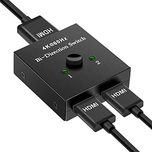 avedio свързва HDMI комутатор 4K @ 60Hz HDMI-сплитер, Двупосочни, HDMI, HDCP 2.0 2.2-превключвател 2 в 1, HDMI-сплитер 1 2 с поддръжка