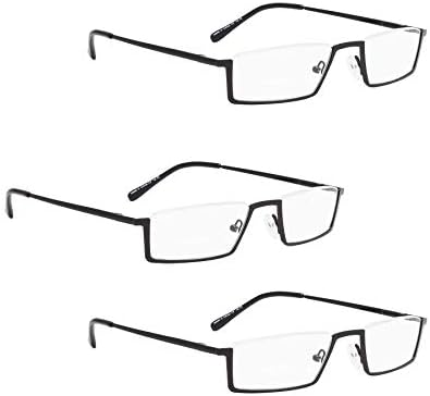 LUR 3 опаковки на метални очила за четене в полуободке + 3 опаковки очила за четене без полуободки (само 6 двойки ридеров + 3,50)