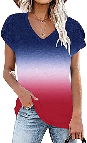 Тийнейджърките Vneck в памучна Тениска Свободно Намаляване с Графичен Дизайн за Жени Есен-Лято AL AL