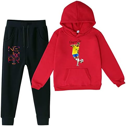 Visaml/ Детска Hoody с дълги ръкави и Комплект спортни панталони, Пуловер Neymar, Спортен Костюм Модел, Спортен Костюм за Момче
