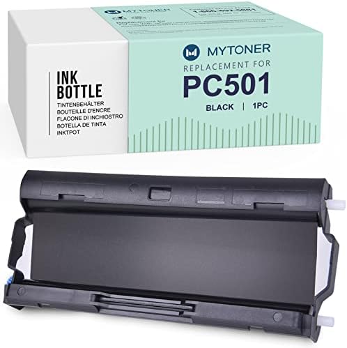 Черна лента MYTONER PC501 е Съвместима с факс тонер касета Brother за факс принтер на Brother FAX 575 (1 патрон)